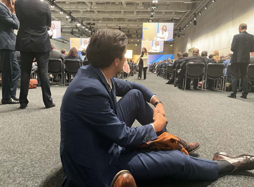 A packed event. Sometimes seating was hard to find. So…find a way or make one.