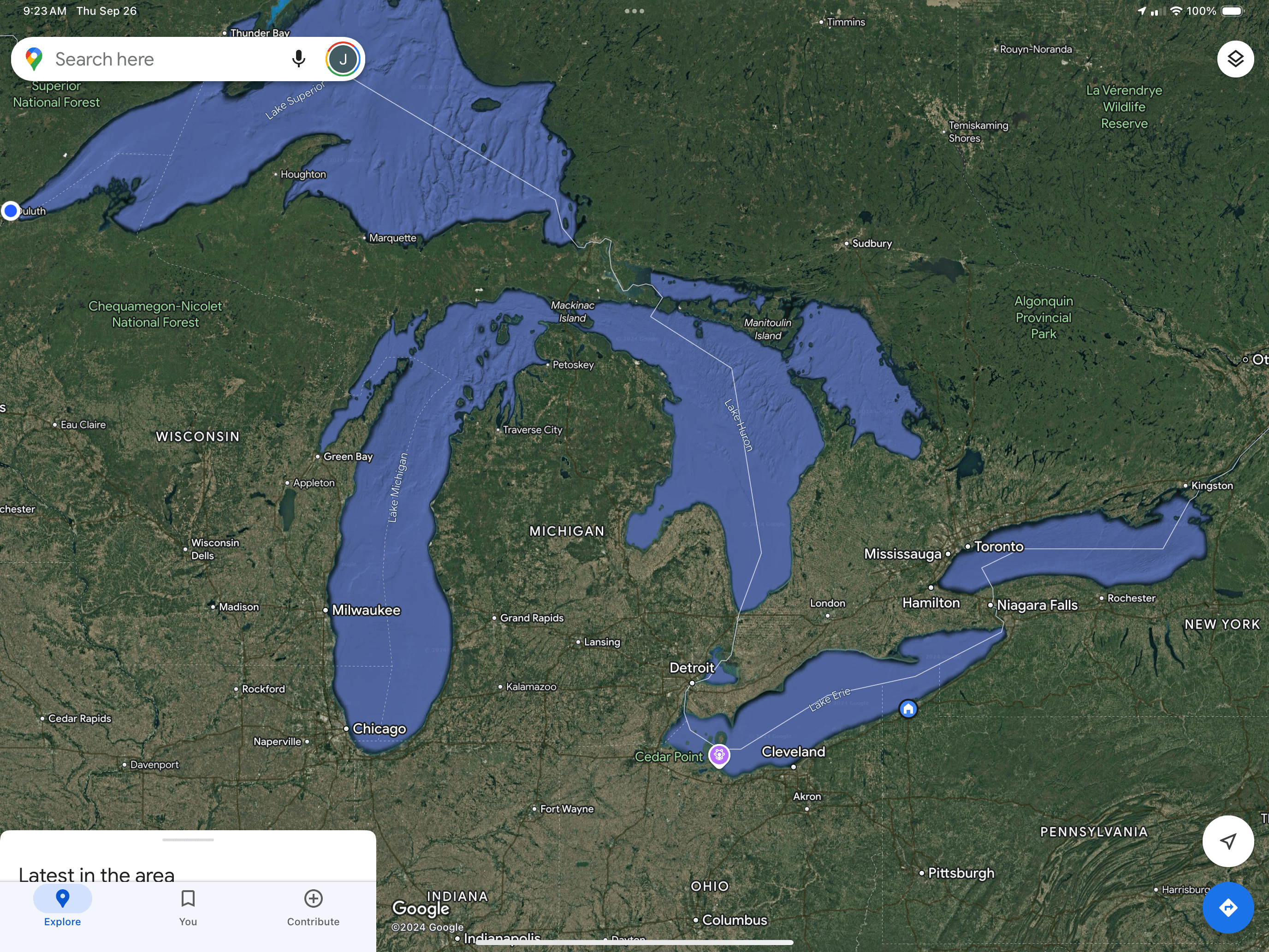 great lakes map