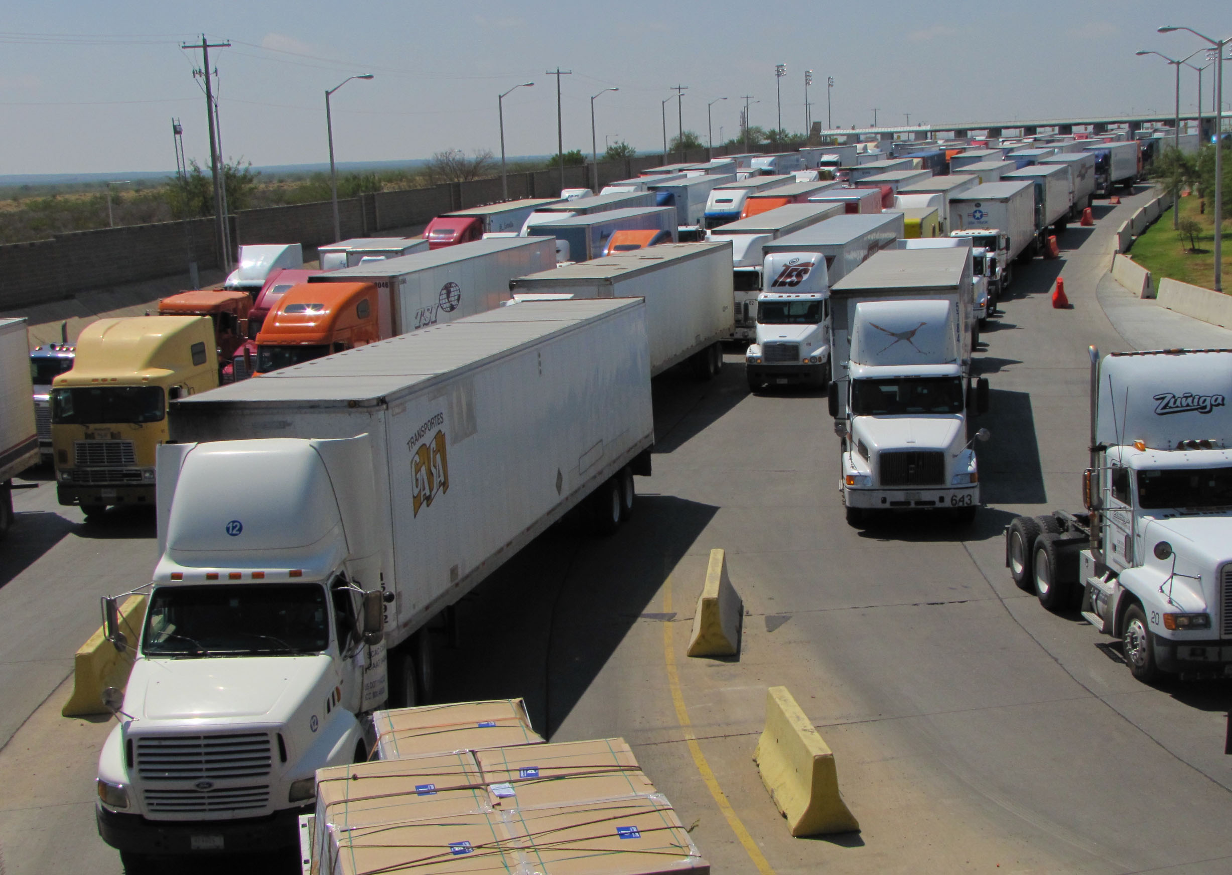 Line of Trucks
